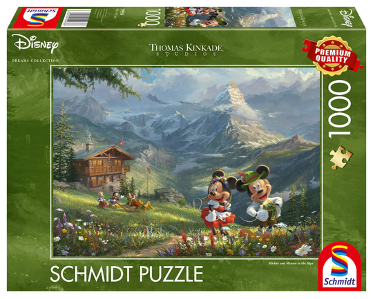 Schmidt Thomas Kinkade 1000 Palan Palapeli Disney, Mikki Ja Minni Alpeilla