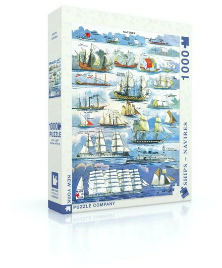 New York Puzzle Company 1000 Palan Palapeli Ships - Navires