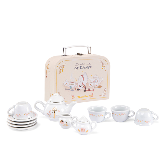 Moulin Roty - Tea Set in Carry Case 11 pcs - petiteécole de danse - (667152)