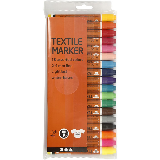 Textile Markers 18 pcs. (34837)