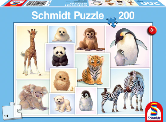 Schmidt 200 Palan Palapeli Wild Animal Babies