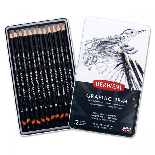 Derwent Graphic Lyijykynä 12-setti 9B-H