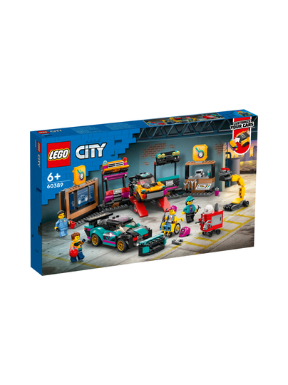 Lego city 60389 autojen tuunaustalli