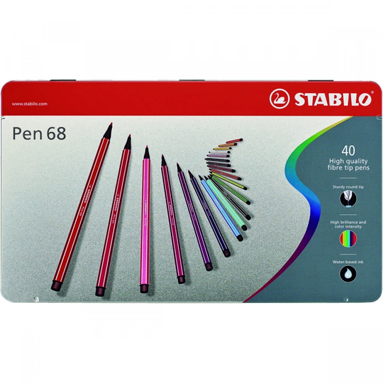Stabilo Pen 68 Kuitukärkikynä 40 kpl