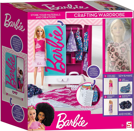 Barbie Vaatekaappi ja DIY-setti + Nukke