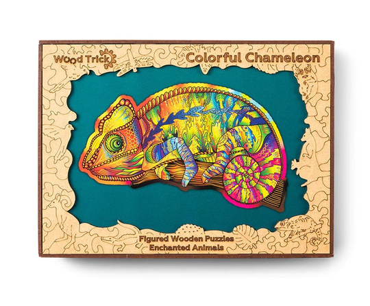 Wood Trick Puinen Palapeli Colorful Chameleon 143 Palaa