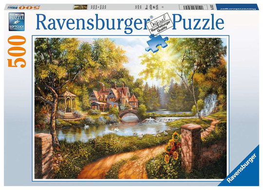 Ravensburger 500 Palan Palapeli Cottage By The River