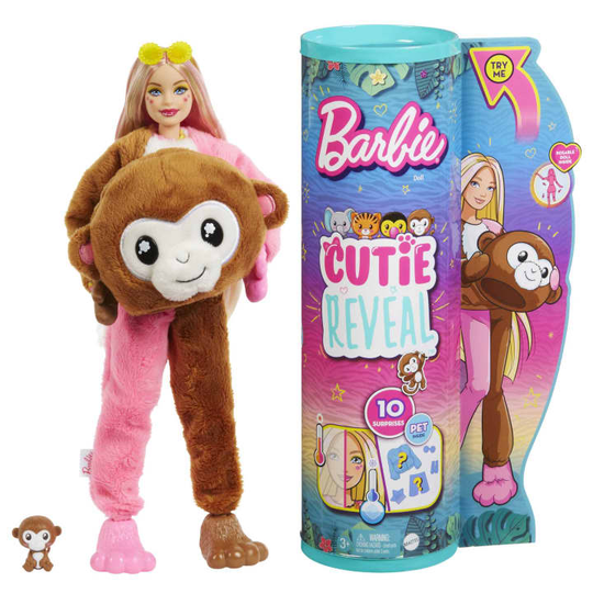 Barbie– Cutie Reveal Jungle Serie – Monkey (HKR01)