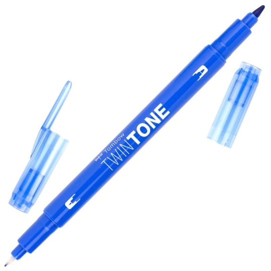 Tombow TwinTone Marker Kappaleittain 45 French Blue
