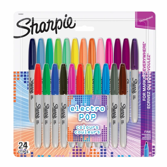 Sharpie Electro Pop Fine Marker 24-setti