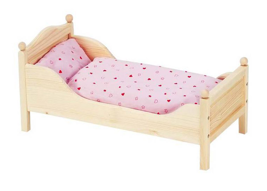 Puinen nuken sänky suurelle nukelle