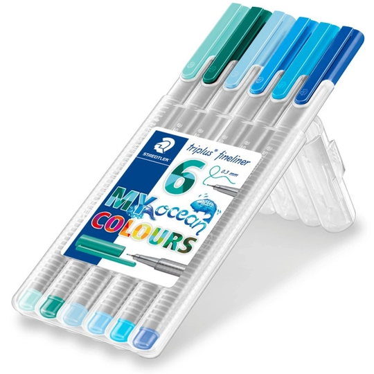 Staedtler Triplus Fineliner Ocean 6 kpl