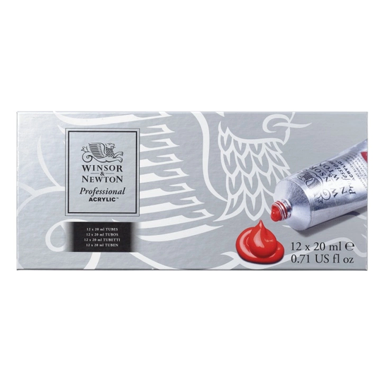 Winsor & Newton Akryylimaali Professional Tuubi 12 x 20 ml
