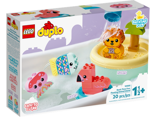 LEGO Duplo - Hauskoihin kylpyhetkiin: kelluva eläinsaari (10966)