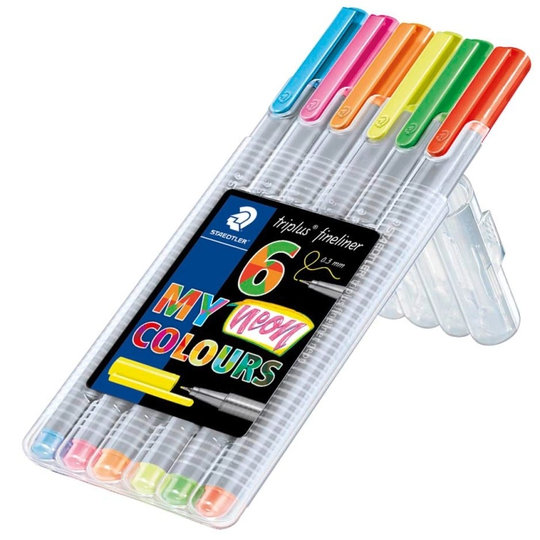 Staedtler Triplus Fineliner Neon 6 kpl