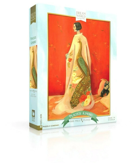 New York Puzzle Company 1000 Palan Palapeli Peacock Kimono