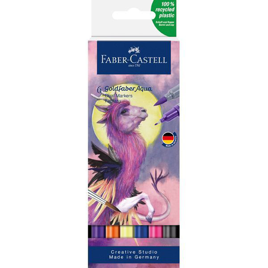 Faber-Castell - Goldfaber Aqua Dual Marker Fantasy 6x