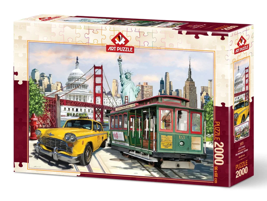 Art Puzzle 2000 Palan Palapeli USA Collage