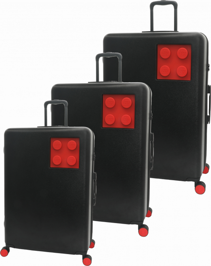 LEGO - Brick 2x2 Urban Trolley Set - 3 Pcs - Black / Bright Red (20155-1963)