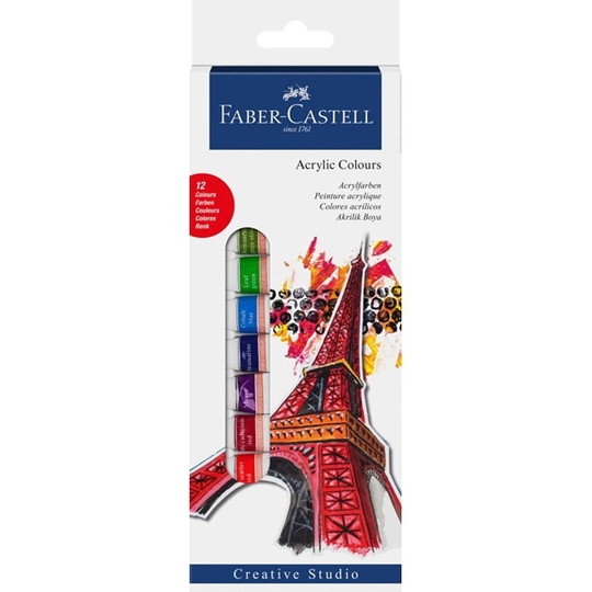 Faber-Castell Akryylimaali 12-setti