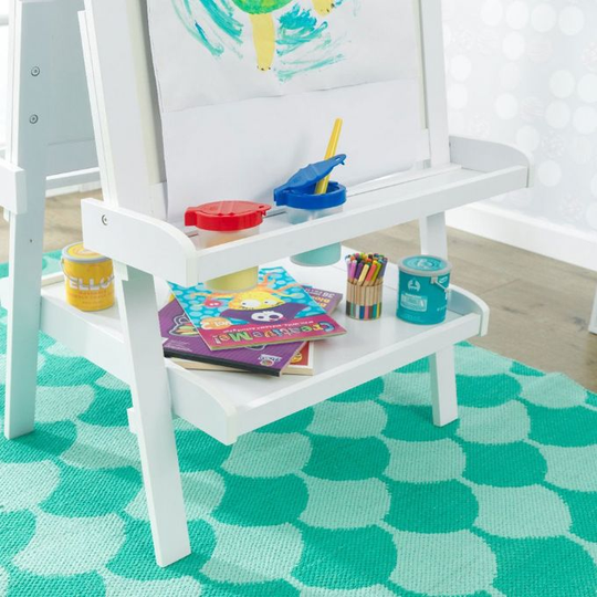 Maalausteline Deluxe, säädettävä valkoinen Kidkraft Maalausteline 62040