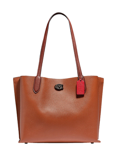 Willow tote in colorblock with signature canvas interior -nahkalaukku