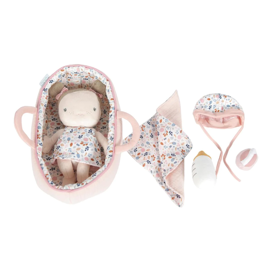 Little Dutch Pehmeä Rosa Nukke Kantokassissa