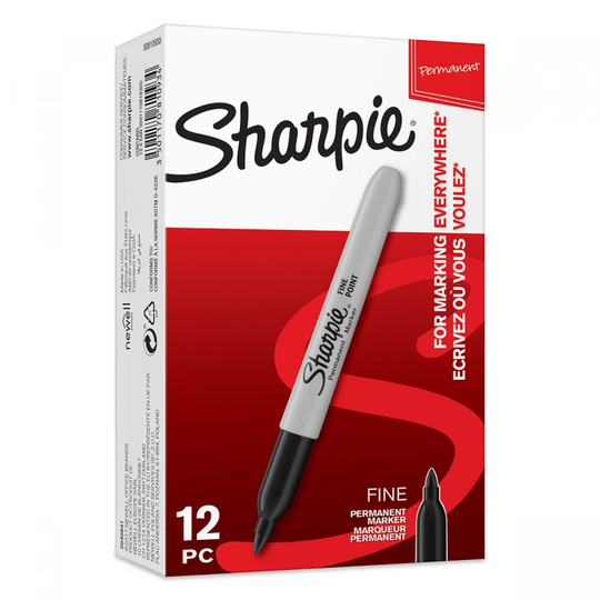 Sharpie Fine Marker 12 kpl Red