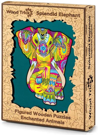 Wood Trick Puinen Palapeli Splendid Elephant 193 Palaa