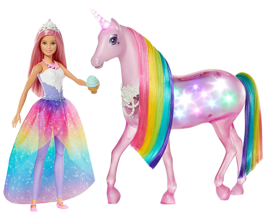 Barbie - Dreamtopia Magic Touch Unicorn&Doll (FXT26)