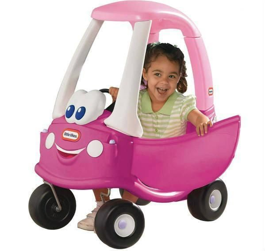 Vaaleanpunainen Coupe kävelyauto Little Tikes Auto 630750