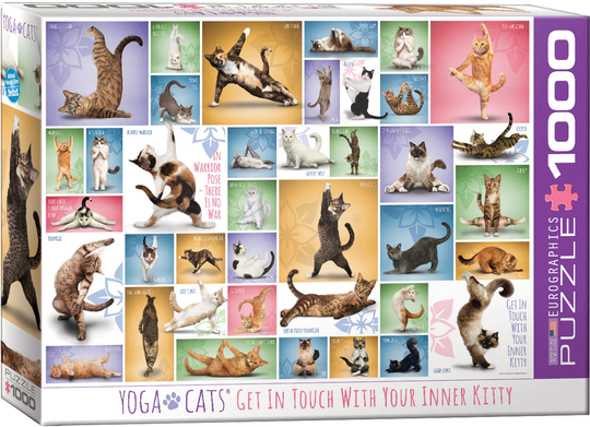 Eurographics Puzzle 1000 Palan Palapeli Yoga Cats
