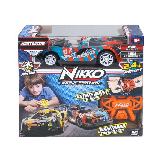 Nikko Wrist Racers Radio-ohjattava auto Sinioranssi 1.24