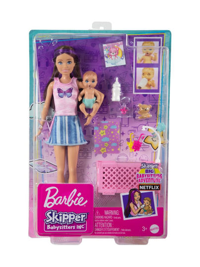 Barbie skipper sleepy baby playset