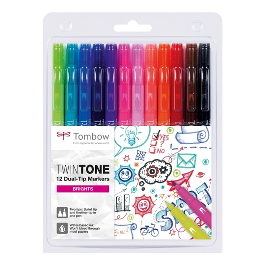 Tombow TwinTone Marker Bright 12 kpl
