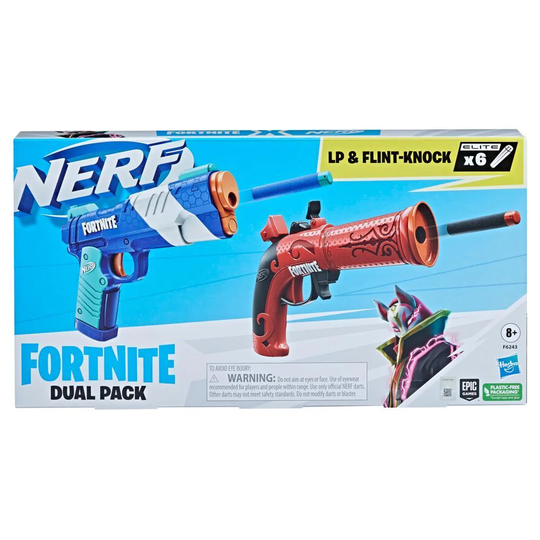 Nerf Fortnite Dual Pack LP & Flint-Knock Vaahtoammusasepakkaus