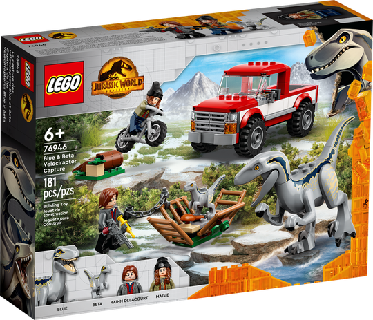LEGO Jurassic World - Velociraptorit Blue ja Beta jäävät kiikkiin (76946)