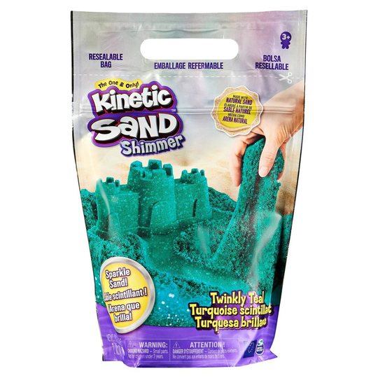 Kinetic Sand Shimmer Taikahiekka 900g Turkoosi Glitter