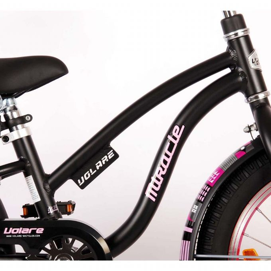 Miracle Cruiser Matt Black Bicycle 16 tuumaa Volare Prime Collection lasten pyörä 21687
