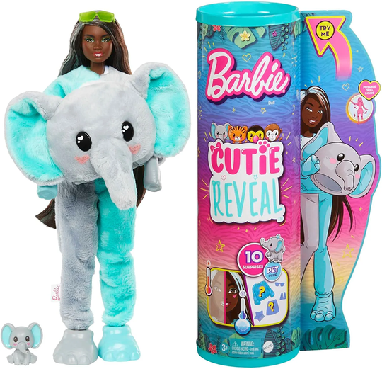 Barbie Cutie Reveal Jungle Friends 10 Yllätystä Elefantti
