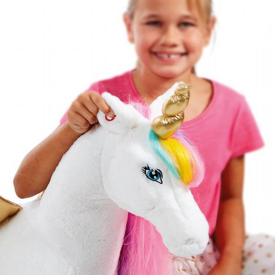 Barbie Unicorn äänillä Suuri pehmo Nalle 58053