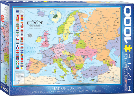 Eurographics 1000 Palan Palapeli Map Of Europe