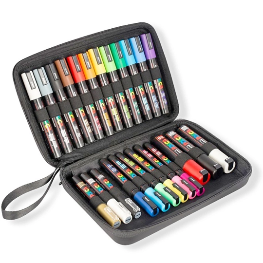 Posca Posca Marker 24-setti Rubbercase