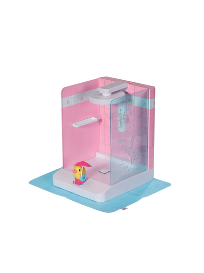 Baby born walk in shower