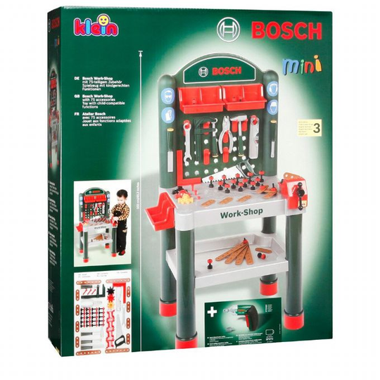 Bosch työpenkki ja Ixolino pora Bosch lasten työkalut 8314