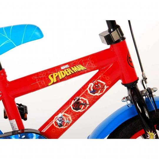Spiderman Red Blue Lasten pyörä 12 tuumaa Supersankari Marvel Spiderman Bike 21254