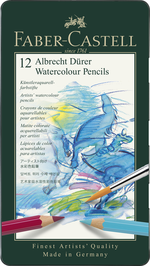 Faber-Castell - Watercolour pencil Albrecht Dürer tin of 12 (117512)