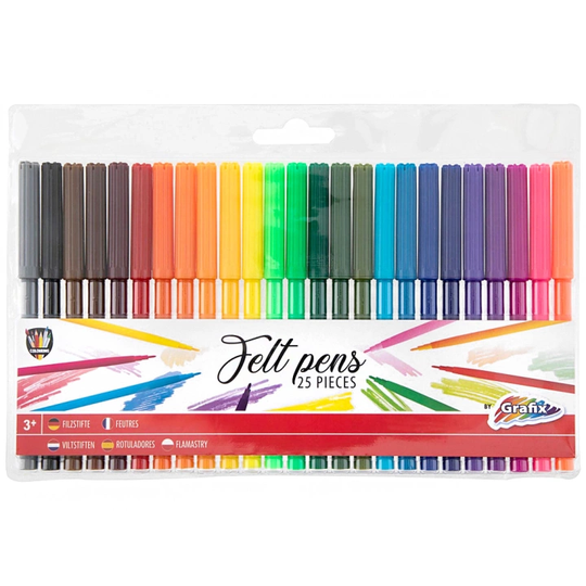 Grafix Felt Pens 25-set